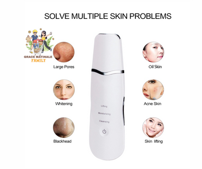 Espátula Facial Ultrasonica 3‑en‑1